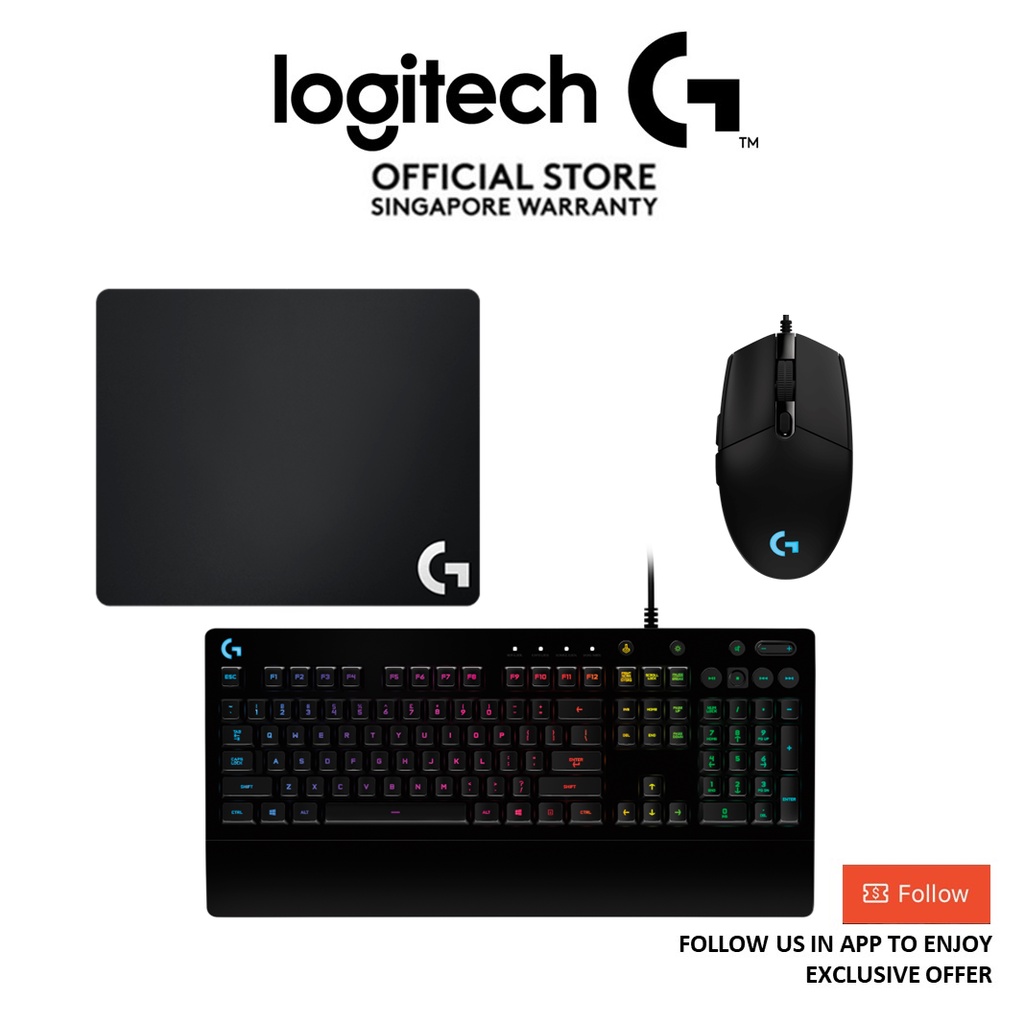  Logitech G203 Wired Gaming Mouse + G213 Prodigy Gaming Keyboard  Bundle - Black : Video Games