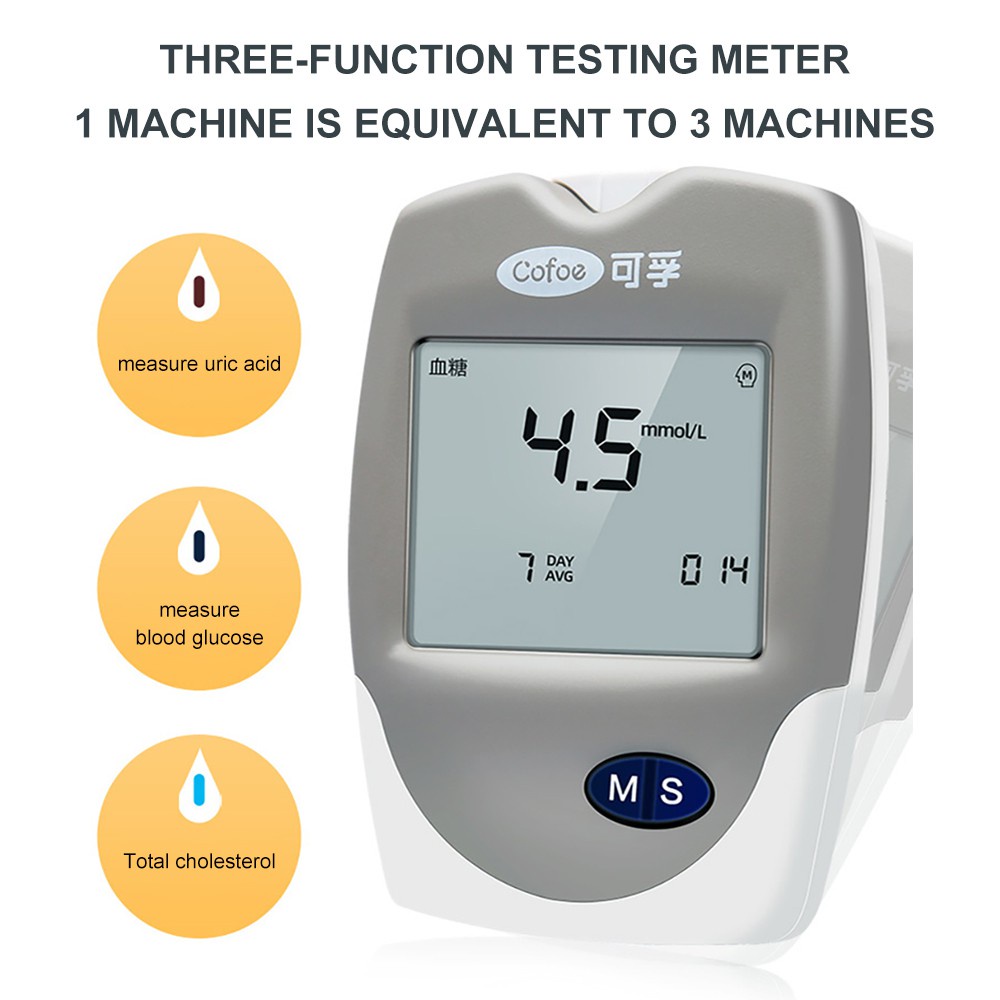 Cofoe 25pcs Uric Acid Test Monitor Set With 25pcs Uric Strips