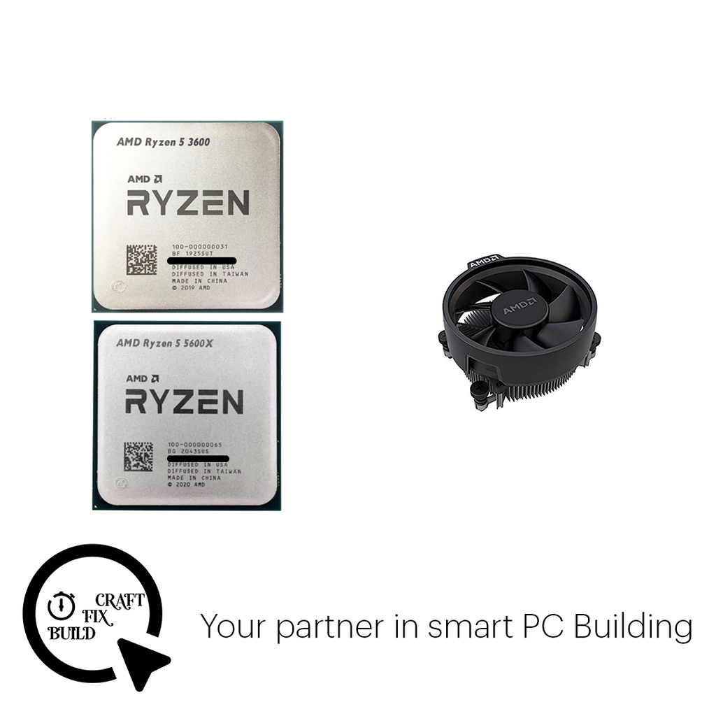 LOCAL WARRANTY] TRAY BULK SETS RYZEN 5 5600, RYZEN 5 5600X, RYZEN