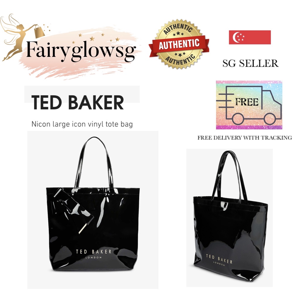 TED BAKER - Nicon large icon vinyl tote bag