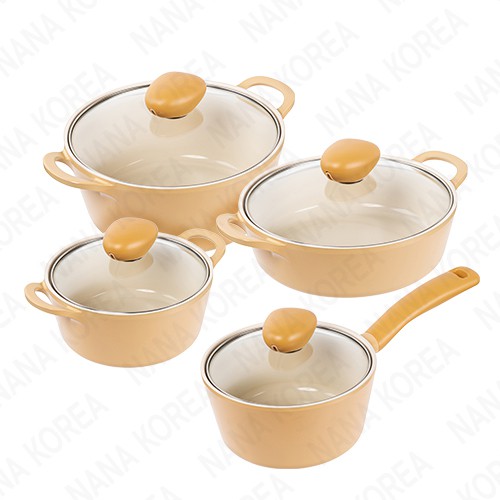 Neoflam Fika IH Induction Pan Pot Grill Cookware Set of 5P