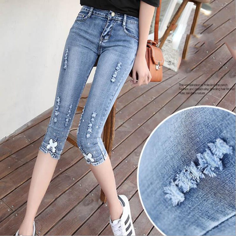 Damaged jeans hot sale for girl