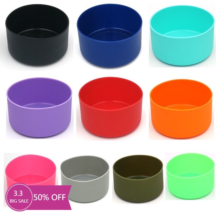 7.5cm 9cm Cup Cover Sport Water Bottle Cover Space Pot Silicone Cover  Rubber Bottom Pad 32-40oz For Hydro Flask Bottle Cover