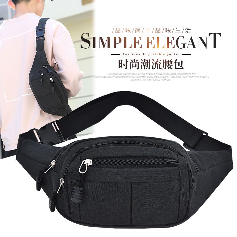 Large Capacity 4 Layers Zipper Pocket Fanny Pack Waterproof