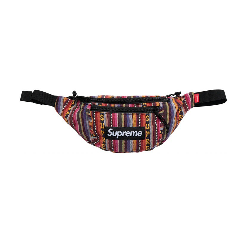 Supreme SS20 Woven Stripe Waist Bag Multicolour | Shopee Singapore