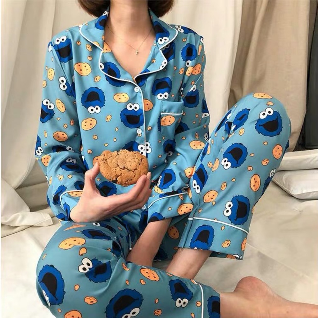 Cookie Monster pyjamas eye mask set with eye mask Shopee Singapore