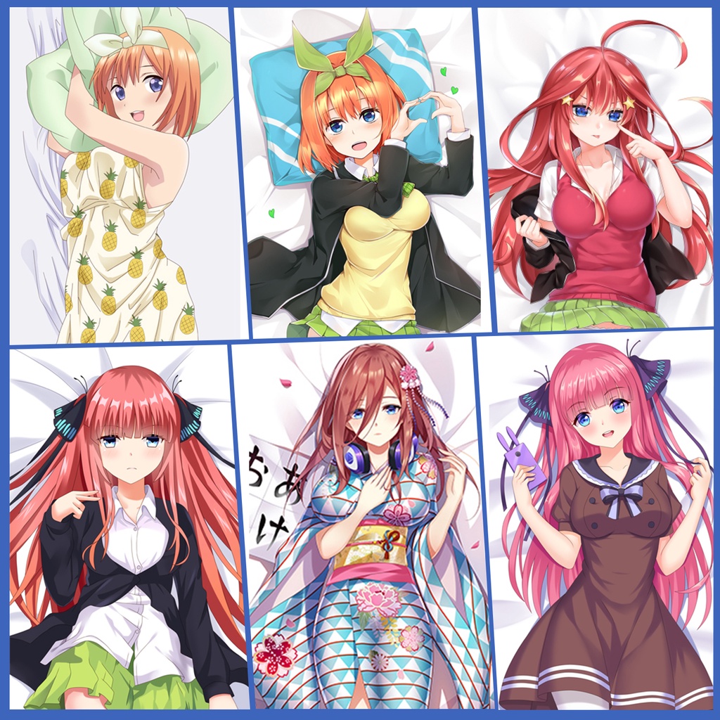 The Quintessential Quintuplets Nakano Sisters Miku Itsuki Anime Body Pillow  Cases