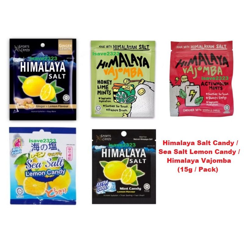 4 box Himalaya Salt Sport Candy / Lemon Mint Flavor / Pack of 12 / Extra  Cool