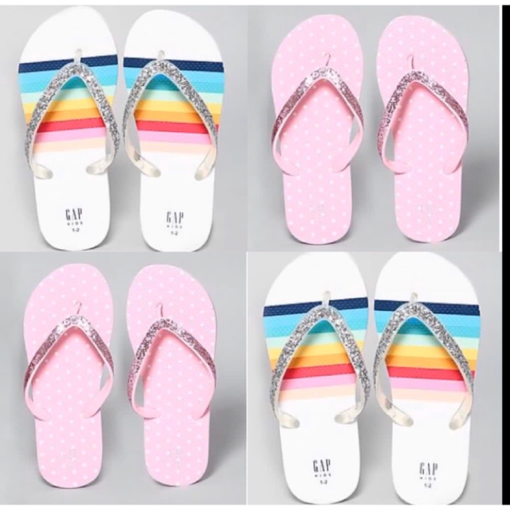 Girls glitter flip flops sale