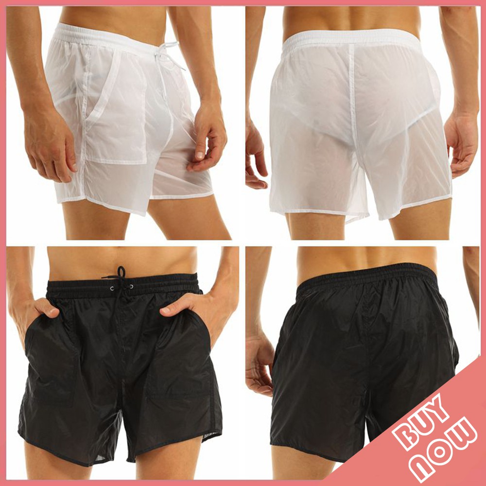 Mens elastic waist deals drawstring shorts