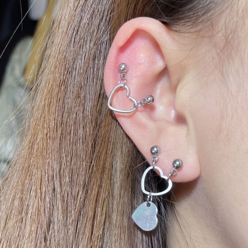 Cartilage earrings that hot sale connect to lobe