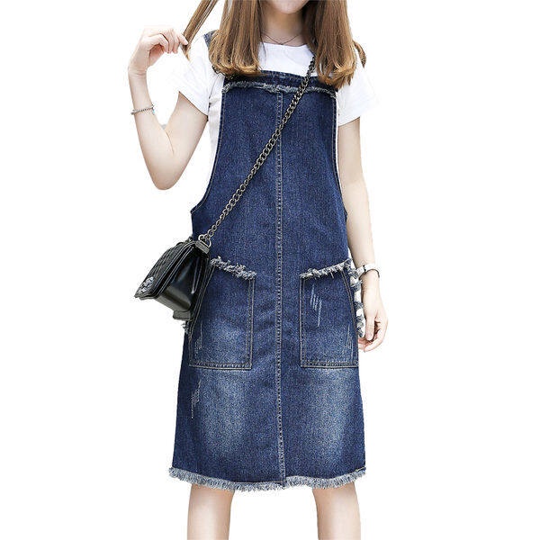 Jean bib outlet dress