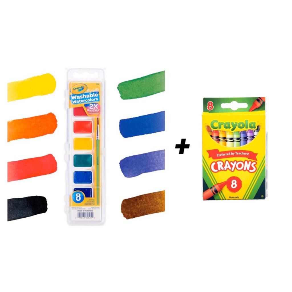 Crayola Washable Watercolors, Assorted - 8 count