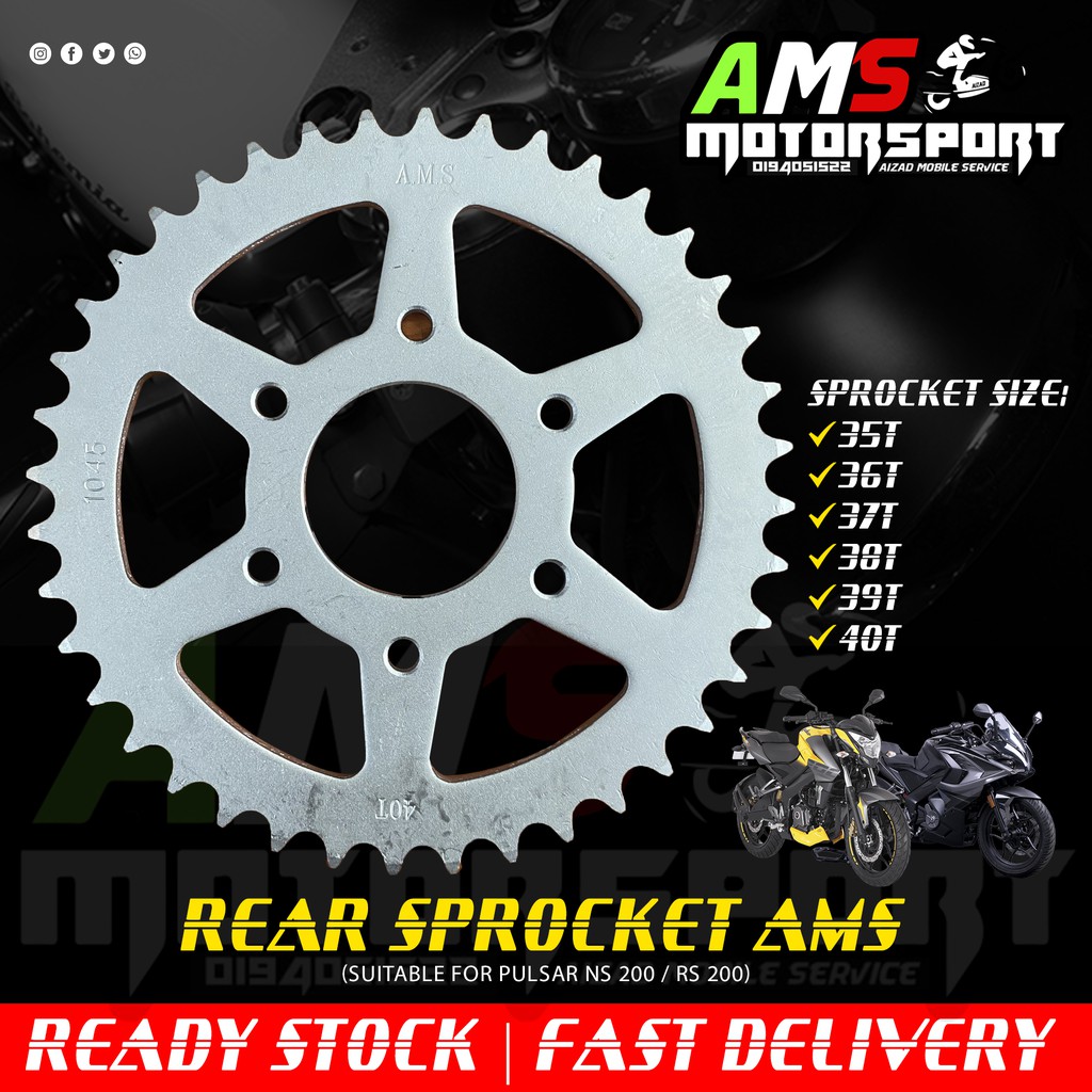 Chain best sale sprocket ns200