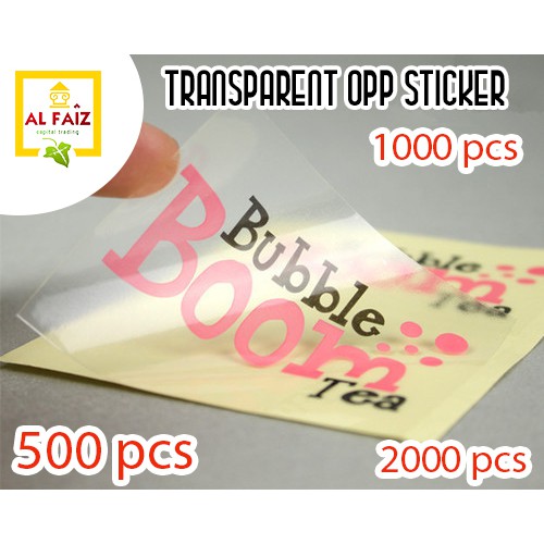 Transparent Sticker/ Transparent OPP Sticker + Gloss Laminate