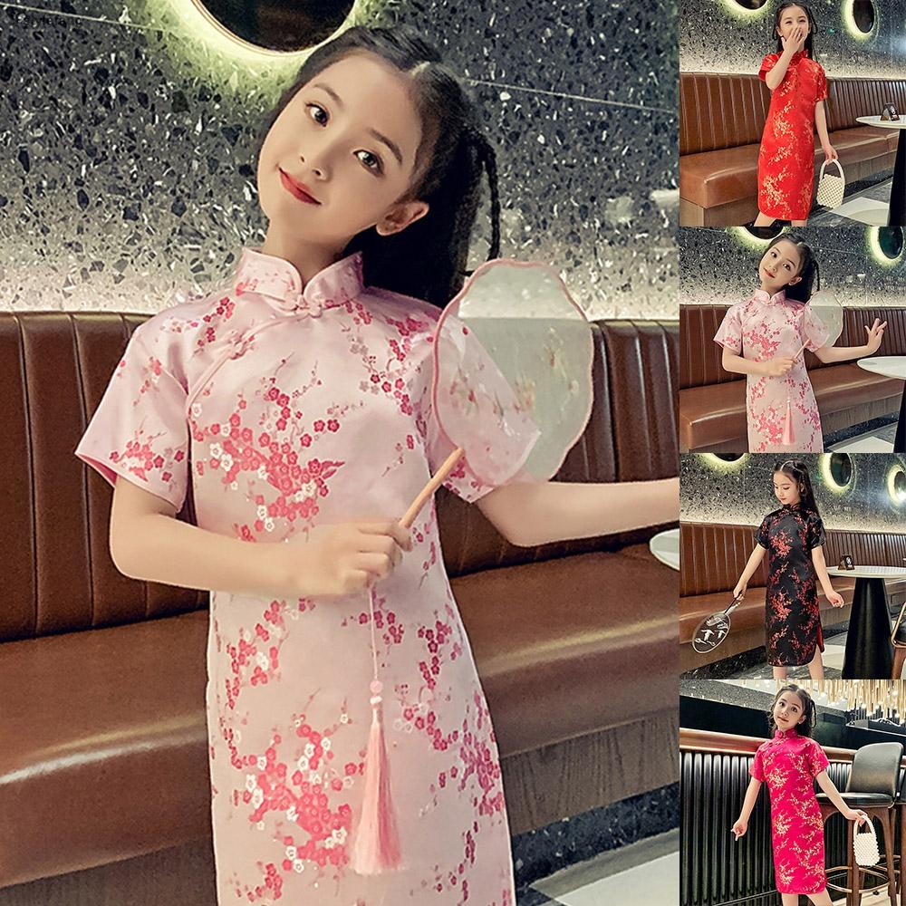 Girl chinese new hot sale year dress