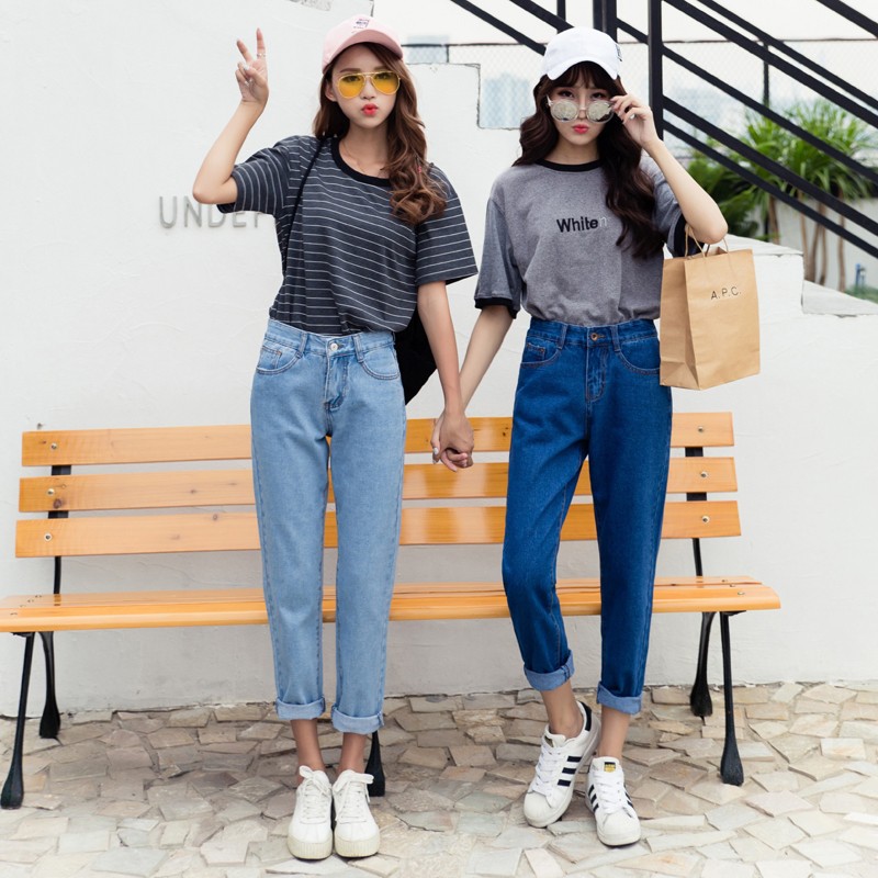 Korean jeans outfit sale