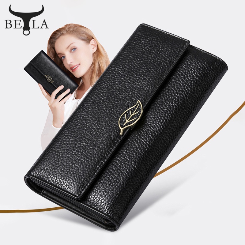 Genuine leather deals wallet womens