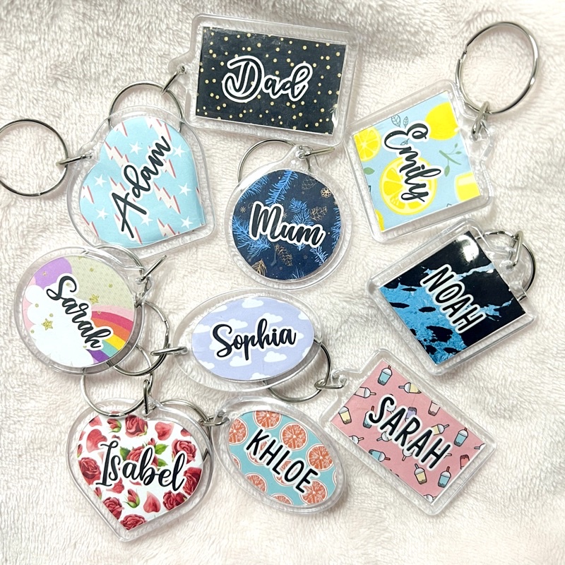 Customized keychains with on sale photo