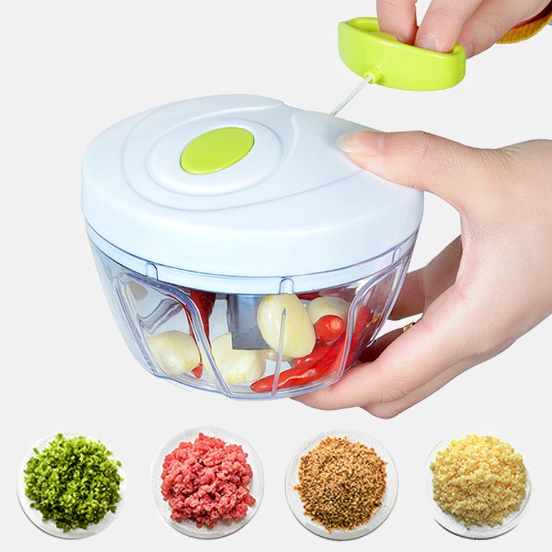 Hand Chopper Garlic Press Vegetable Fruit Twist Shredder Manual