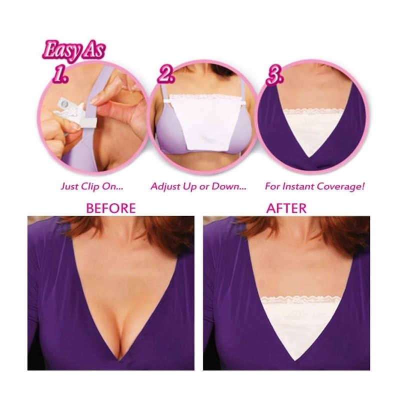 2020 New Cami Secret Cover Cleavage Instantly 3pcs Pack 3 Color Breast Cover  Folds Of High Quality Lingerie Women Hair