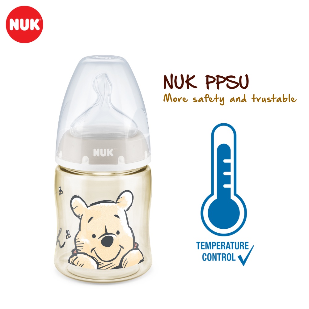 NUK PEPA PIG FIRST CHOICE LEARNER BOTTLE 6-18m WITH TEMPERATURE CONTROL  150ML