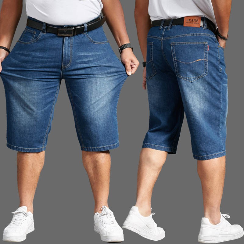 Mens capri jean shorts sale