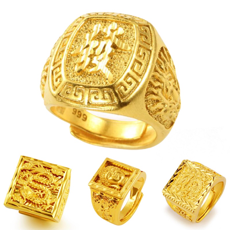 Mens designer clearance gold rings