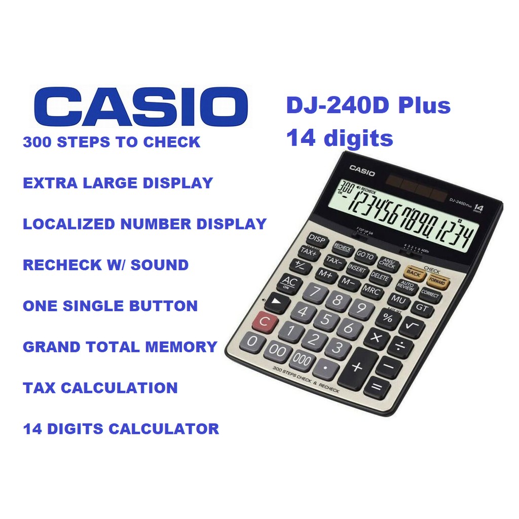 Casio calculator dj online 240d