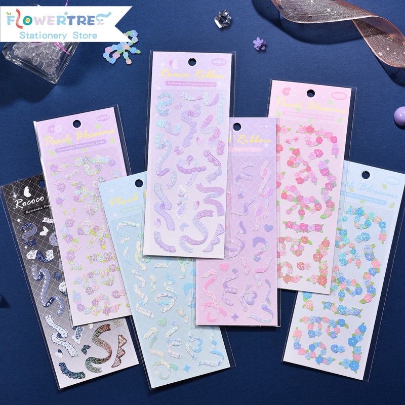 23 Sheets Kpop Deco Stickers Korean Photocard Stickers Ribbon Colorful  Confetti Glitter Letters Sticker Set Self Adhesive Alphabet Number Love  Heart