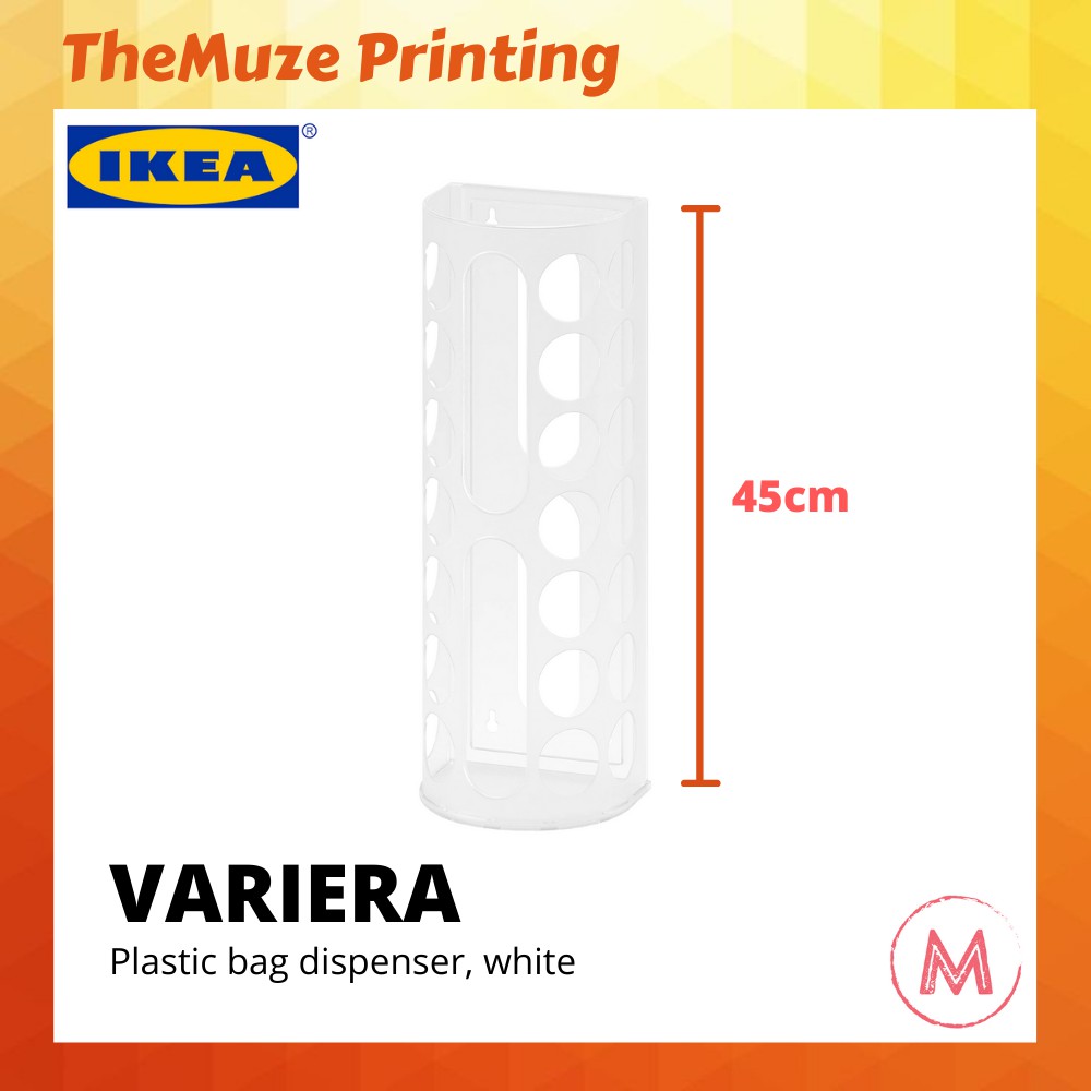 VARIERA Plastic bag dispenser, white - IKEA