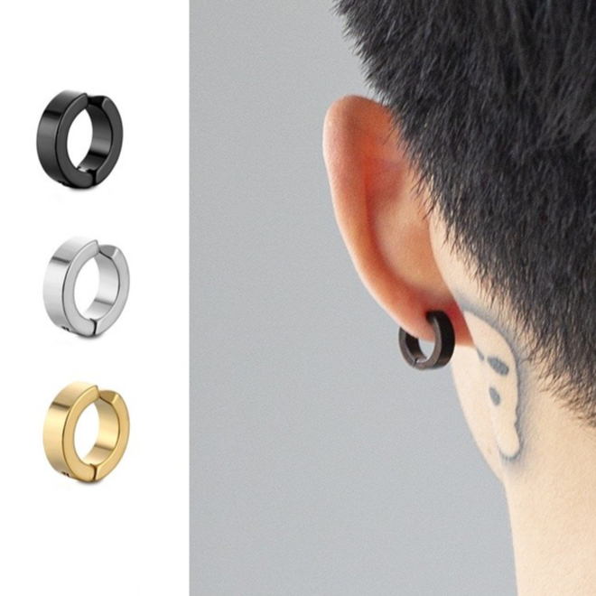 Hoop Non-Pierced Earring  Guys ear piercings, Earings piercings