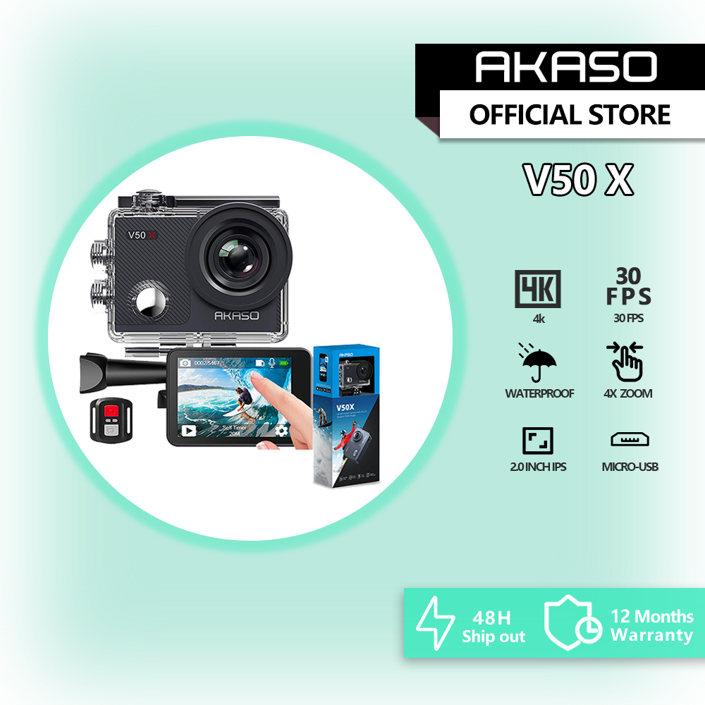 Buy AKASO V50X Native 4K 30fps WiFi Action Camera with Cheapest