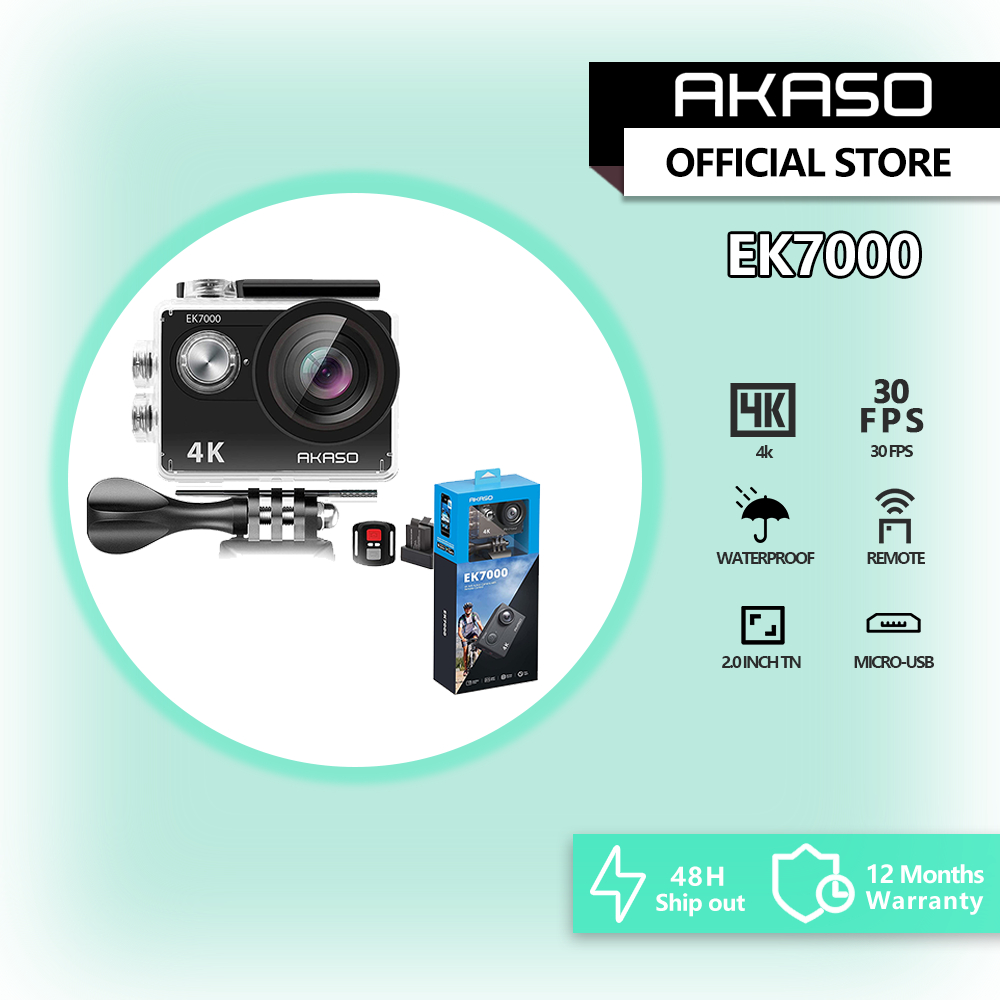 AKASO EK7000 WiFi 4K Action Camera Ultra HD Waterproof DV Camcorder 12MP  Cameras Sports Camera 170 Degree Wide Angle Original