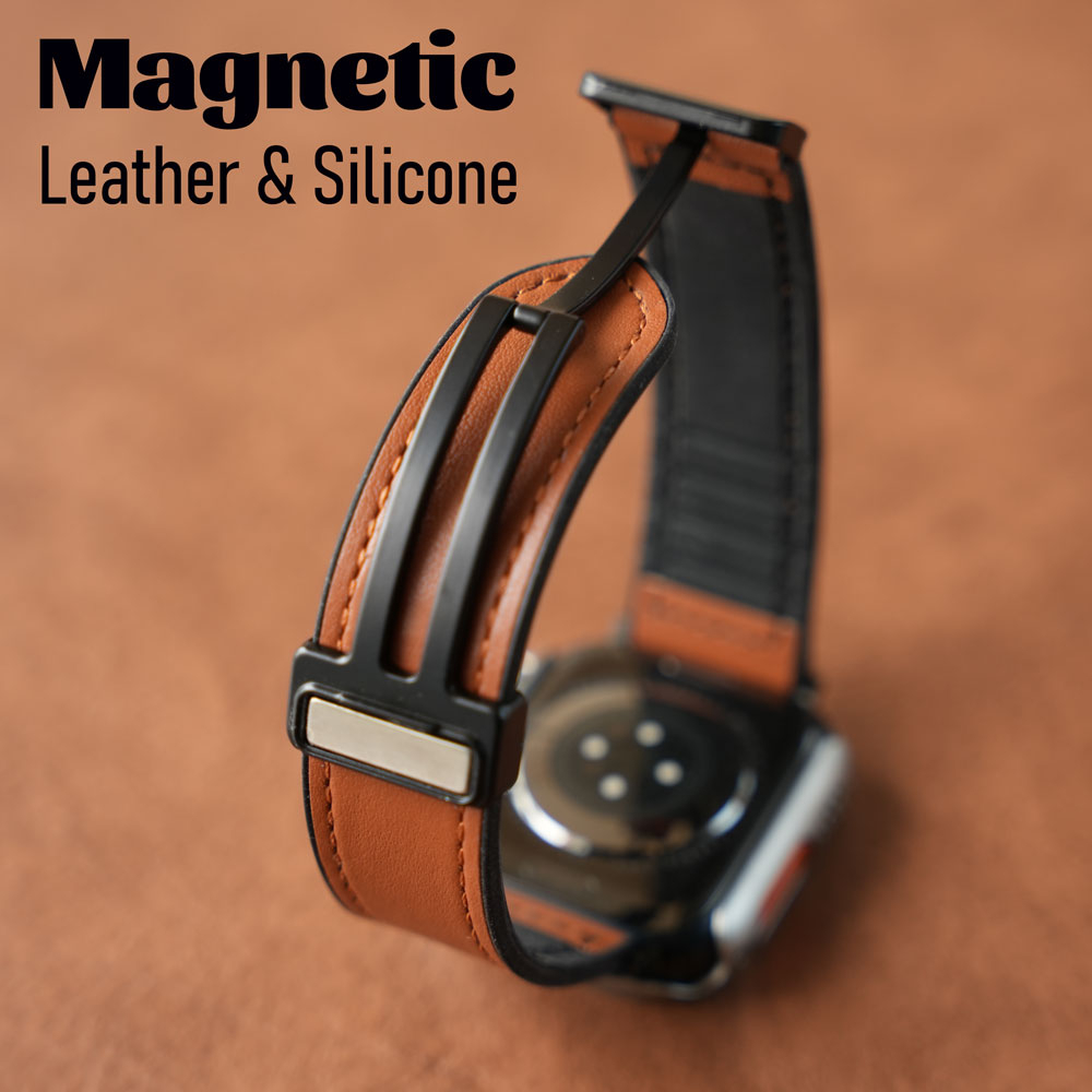 Genuine leather band hot sale for apple watch