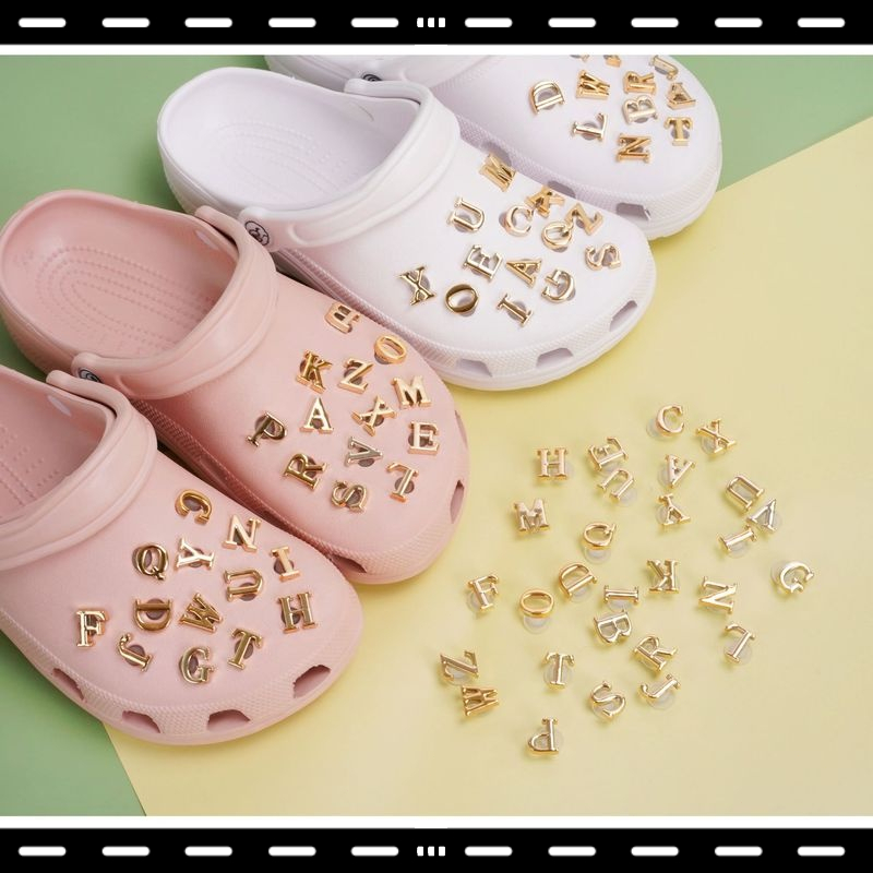 20pcs Crocs Jibbitz Funny Cute Inspirational Letters Shoes Sandals Slippers  Charms Decoration 