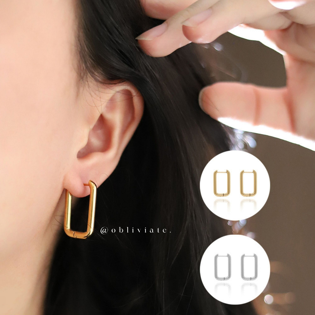 Rectangle hoops on sale