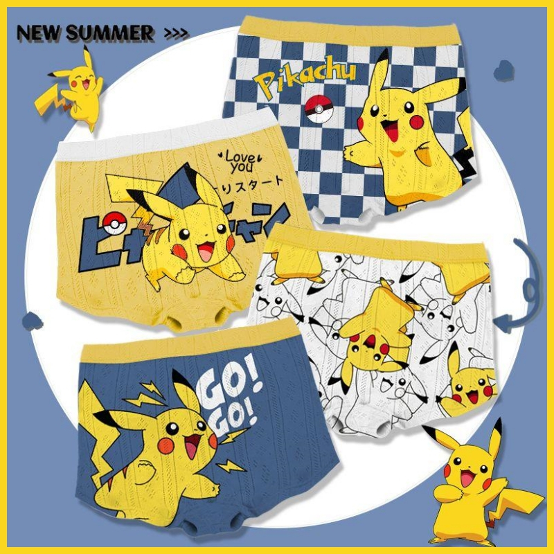 Pokemon Underwear Boys X-Small 4 Pikachu Briefs Pikachu Pokeball Fun Kids  Gift