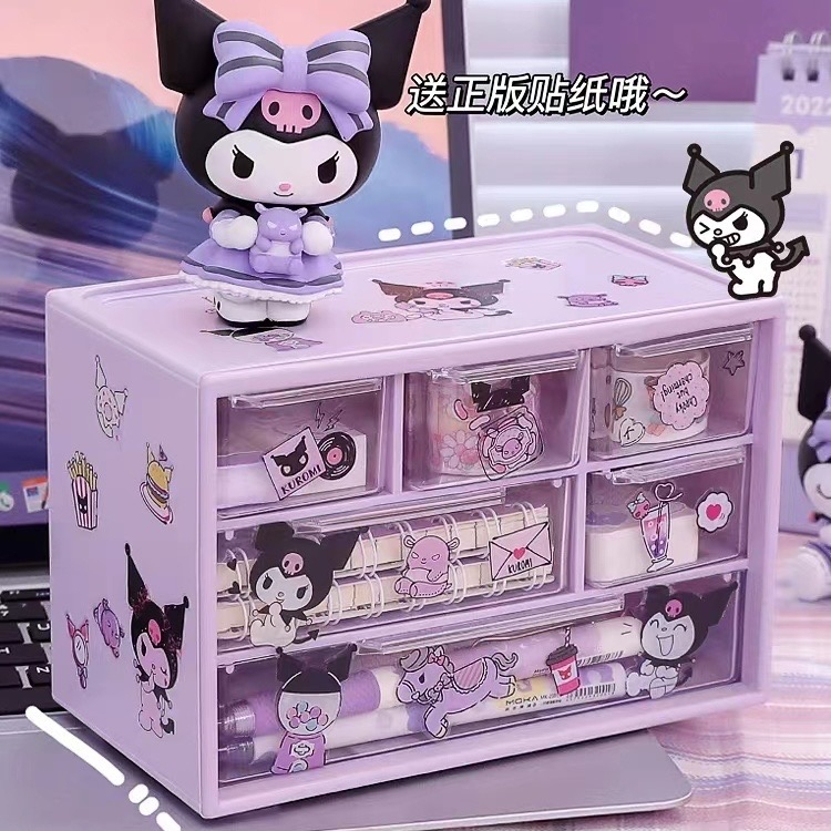 Anime Kawaii Sanrio Hello Kitty Storage Bag Kuromi Cinnamoroll My Melody  Girl Underwear Panty Socks Grid Organizer Box Wholesale - AliExpress