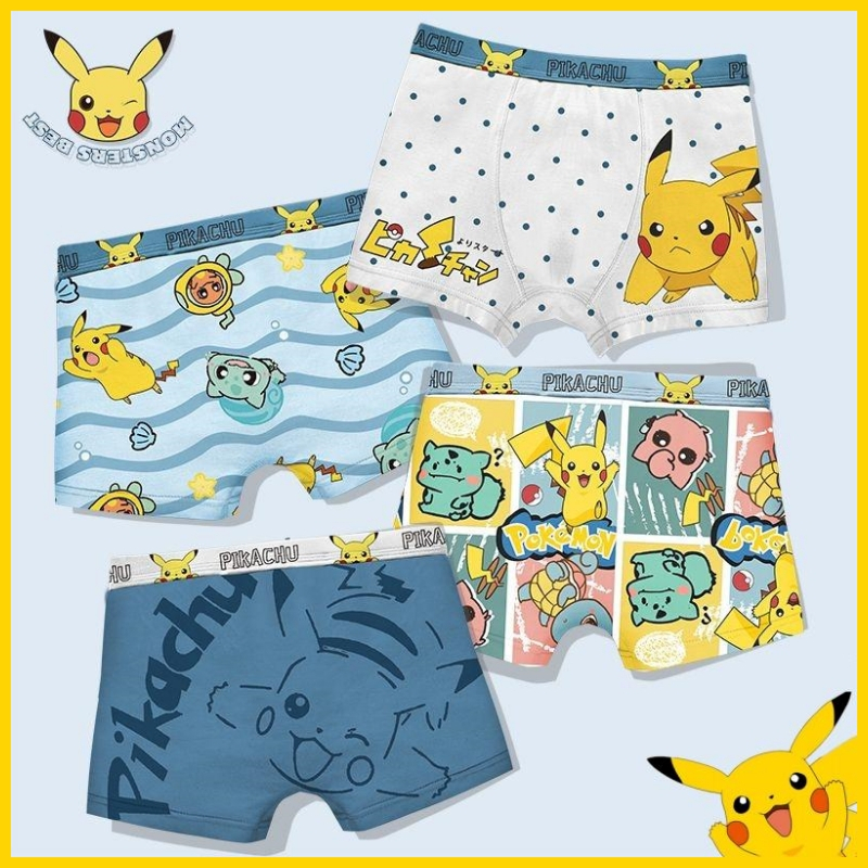 Pokemon Pikachu Men's Panties Underwear Boxers Cartoon Anime Panties  Breathable Men Underpants Comfortable Male Shorts Underwear - AliExpress