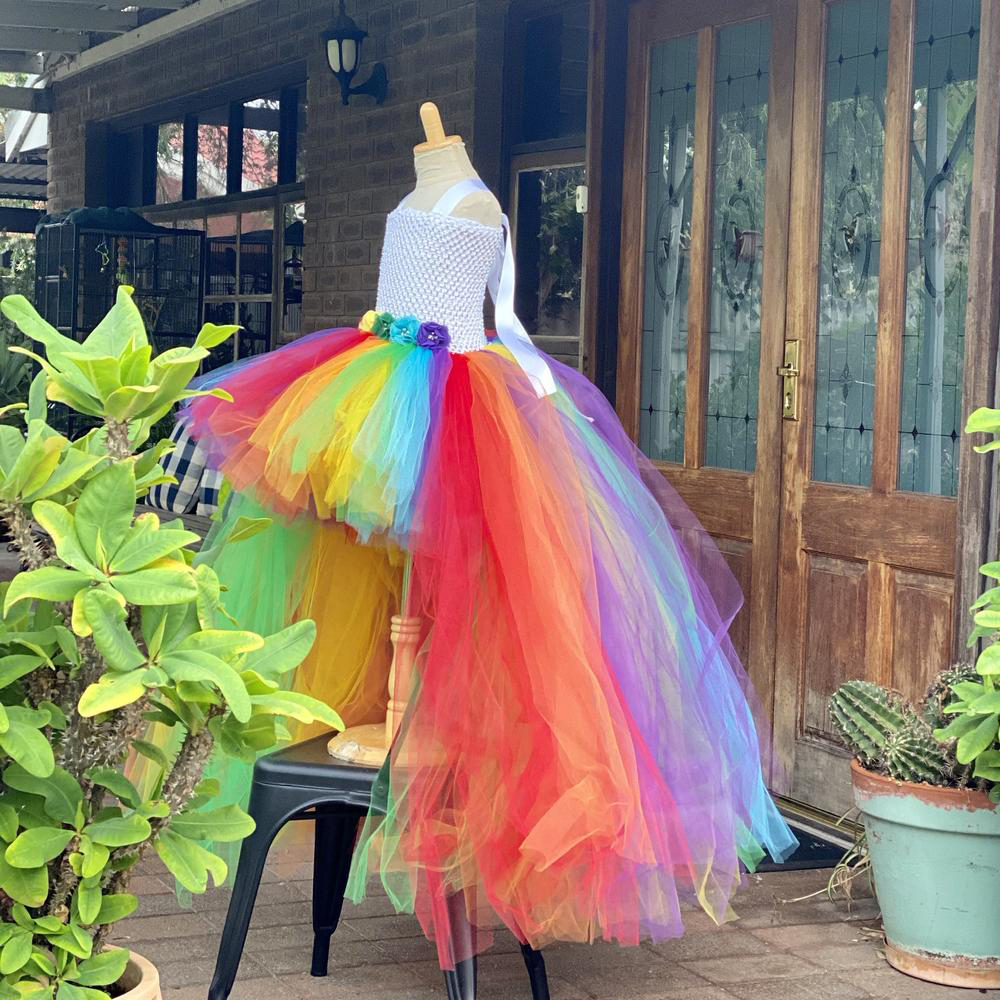 Rainbow tulle dress sale