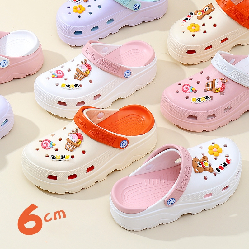 Cartoon crocs women Height increase kasut crocs women 3 color