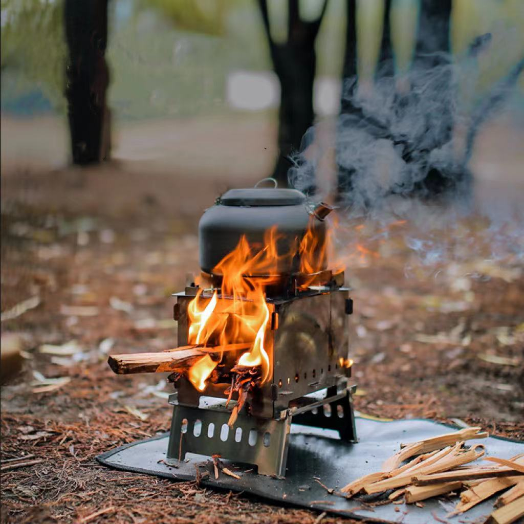 Outdoor Foldable Wood Stove Detachable Wood Stove Barbecue Grill Camping  Stove Barbecue Stove Picnic Charcoal S | Shopee Singapore