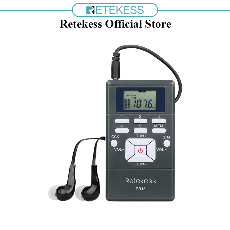 Retekess V111 Shortwave Radio, Portable Digital Radio Stereo Voice, Battery  Operated with Favorite Key and Earphone Digital Alarm Clock for Hiking