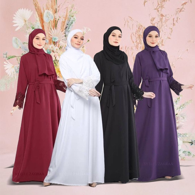 Long dress lace on sale muslimah