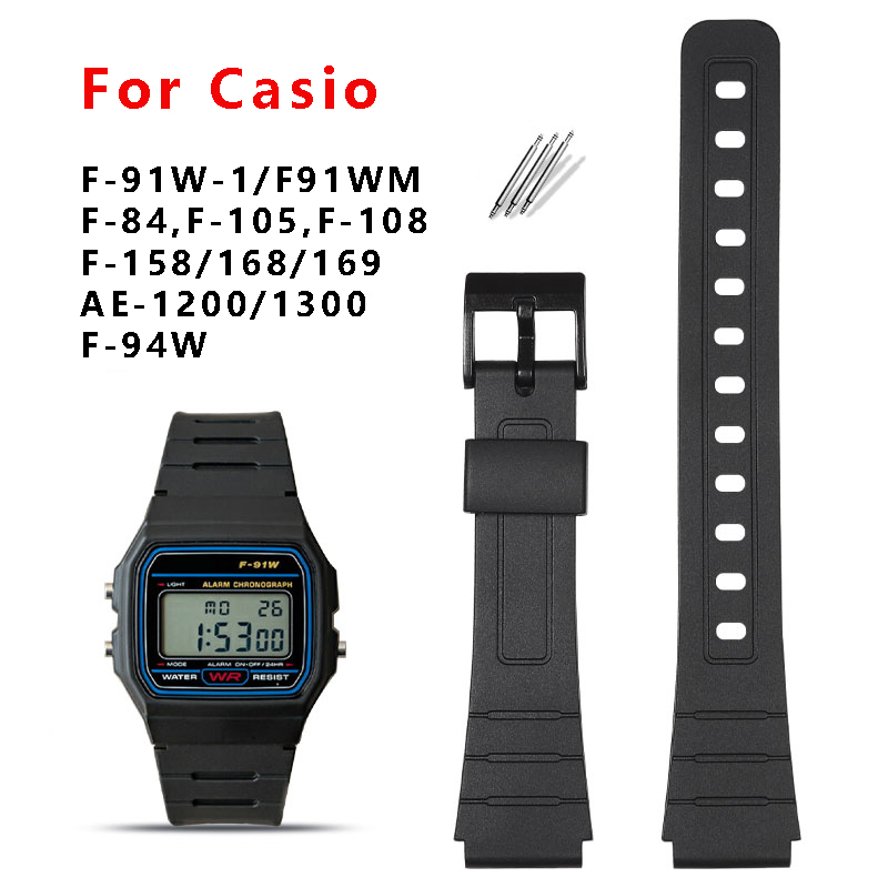 Casio f91w hot sale strap size