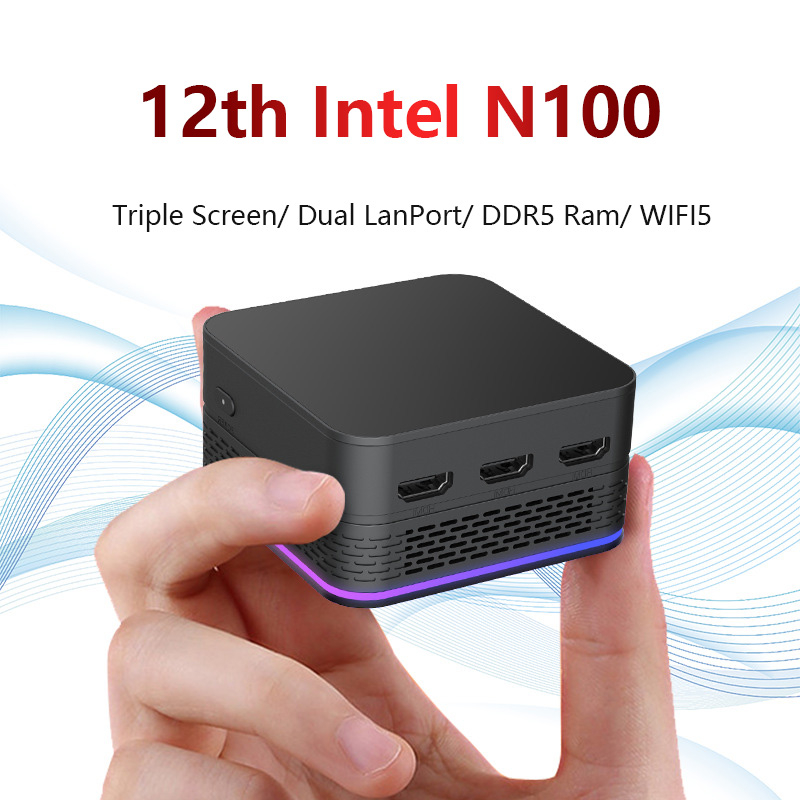 Alder N100 MINI PC Windows 11 Dual Wifi BT4.2 RJ45 1000M Dual Lan Desktop  Gamer