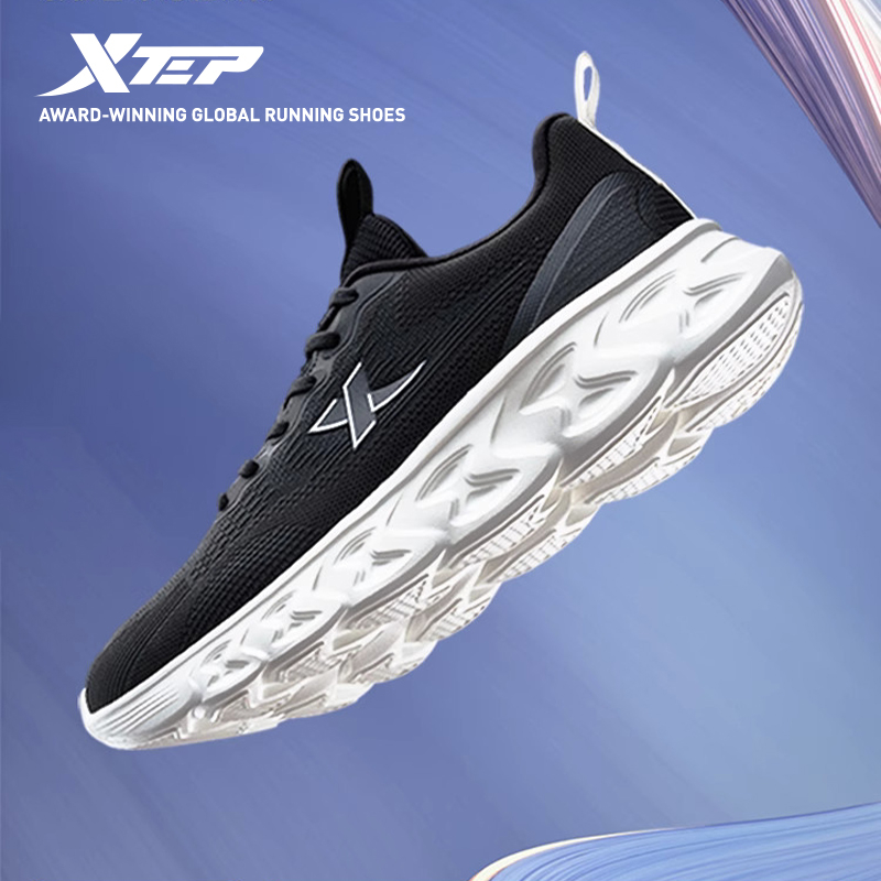 Xtep Five Speed Running Shoes Men Cushioning Shock Absorption