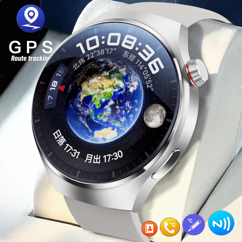 2023 New GT4 Pro NFC Smart Watch Men Heart Rate IP68 Waterproof