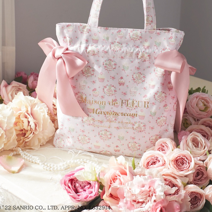 My Melody & My Sweet Piano Tote bag Maison de FLEUR anniversary PINK  CUTE JAPAN